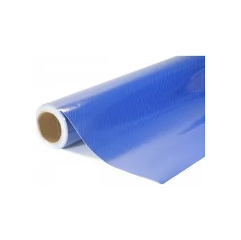 Polep vozidla Vzorek - Lesklá 5D Karbonová modrá auto wrap fólie 10x20cm - interiér/exteriér