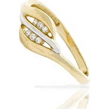 Prsten Diante Zlatý prsten s bílým kamenem 59626536