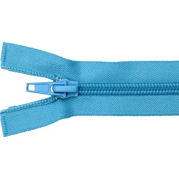 Zip Pro Háčkování Spirálový zip dělitelný 40 cm tyrkysový