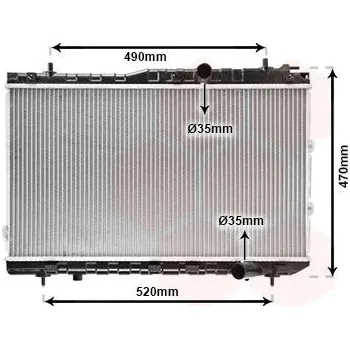 Motor automobilu Chladič, chlazení motoru VAN WEZEL 83002087
