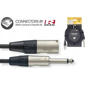 Audio kabel XLR kabel - 6,3 mm jack Stagg NAC1PXMR 1 m