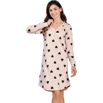 Dámská noční košile Dámská noční košilka 3215 02 Libby - TARO Béžová XL