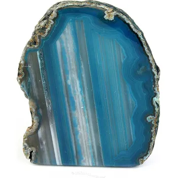 Svícen Achát modrý barvený svícen 758g