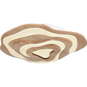 Globo 41768-40 JACKS - Moderní lustr se dřevem s dálkovým ovladačem, LED 40W, 2700 - 6000K, 50 x 58cm (Stmívatelný dřevěný stropní lustr s dálkovým ovládáním)