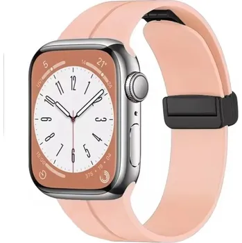 Příslušenství k chytrým hodinkám eses Silikonový řemínek pro Apple Watch - Magnetický růžový L - 38mm, 40mm, 41mm