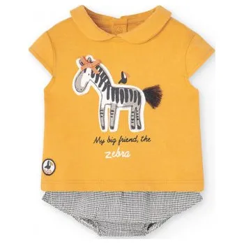 Boboli Set tričko a kraťasy se zebrou Barva: žlutá, Velikost BOBOLI: 2 roky (92)