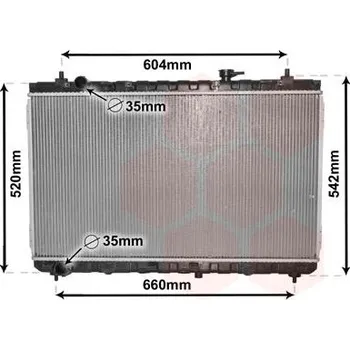 Motor automobilu Chladič, chlazení motoru VAN WEZEL 83002183