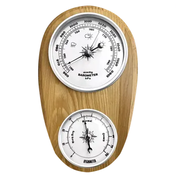 Meteostanice JVD Dřevěný hranatý vlhkoměr a barometr JVD BA231/68 ( )