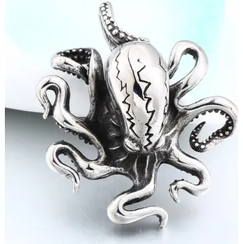 Řetízek Ocelový náhrdelník a přívěšek chobotnice