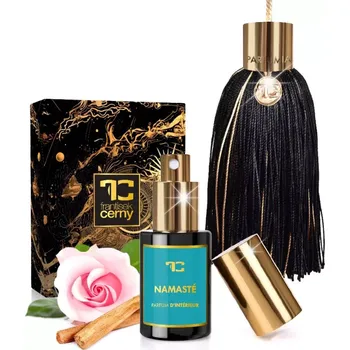 Čajovna DEDRA POMPON luxusní vonný střapec s bytovým parfémem NAMASTÉ, 30 ml