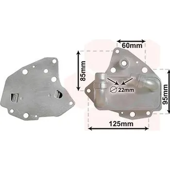 Motor automobilu Olejový chladič, motorový olej VAN WEZEL 17013704