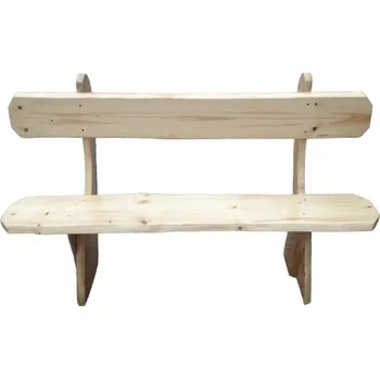 Zahradní lavice DZ-SERVICE Zahradní lavice z masivu s opěradlem ZNM-040, bez povrchové úpravy (DZ-SERVICE Zahradní lavice z masivu s opěradlem ZNM-040, bez povrchové úpravy)