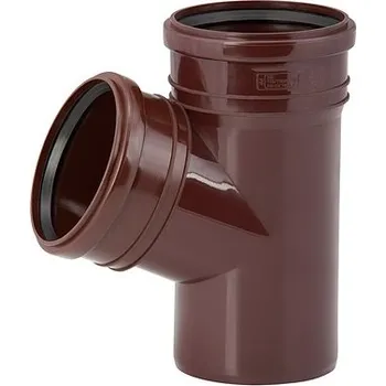 Kanalizační potrubí MIDAS Okapová odbočka z PP DN 110/110 / 45° - hnědá barva