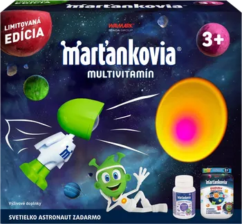 WALMARK Marťánci Multivitamin Gummy podzim/zima 50 bonbonů + 30 cucacích tbl. + světýlko astronaut