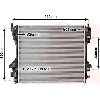 Motor automobilu Chladič, chlazení motoru VAN WEZEL 77002040