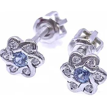 Náušnice Diante Zlaté náušnice s modrým kamenem 31508657