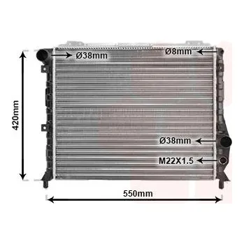 Motor automobilu Chladič, chlazení motoru VAN WEZEL 01002035