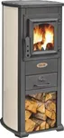Krbová kamna Blist Ekonomik Lux krémová, 6,6 kW, 120 mm, ocelová