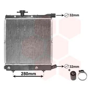 Motor automobilu Chladič, chlazení motoru VAN WEZEL 07002003