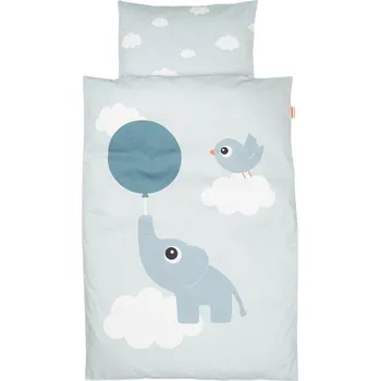 Dětská postýlka Modré bavlněné dětské povlečení Done by Deer Elphee junior, 100 x 140 cm