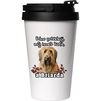 Cestovní nerezový hrnek s potiskem Kafe Briard
