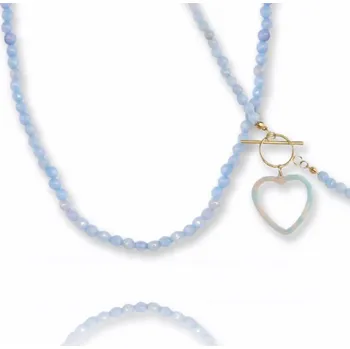 Módní doplněk Carla Dámský náhrdelník Beachmirroredre nebesky modrá One size