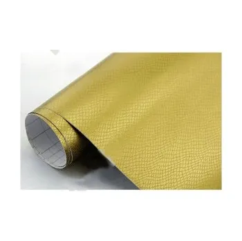 Polep vozidla Imitace kůže had zlatá auto wrap fólie 152x1500cm - interiér/exteriér