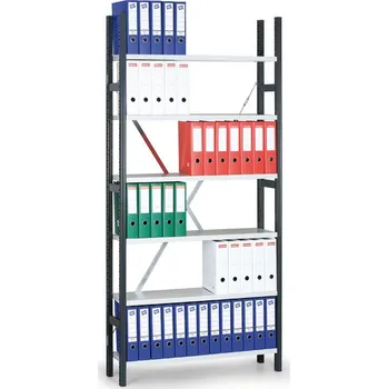 Dílenský regál Archivační regál Variant, 2550 x 1000 x 300 mm, police pozink, základní