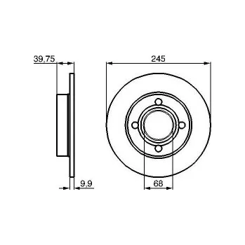 Brzdový systém Brzdové kotouče 244 mm Audi 80 B4 Avant (8C5) - BOSCH