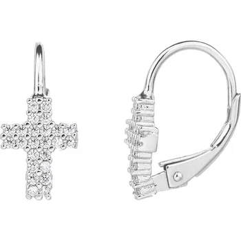 Souprava šperků Bealio BEALIO Stříbrné náušnice KŘÍŽ 03-09581-2812