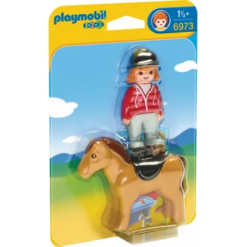 Stavebnice Playmobil Playmobil 1.2.3 6973 Jezdkyně s koněm