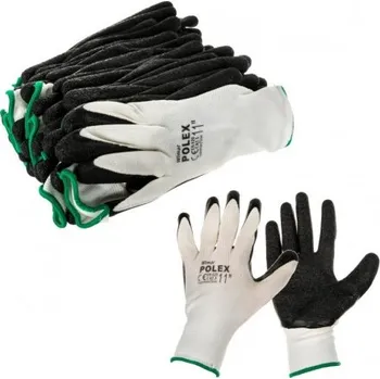 Pracovní rukavice Rukavice Polex černé 11 Xxl 12 párů. MZR 72593