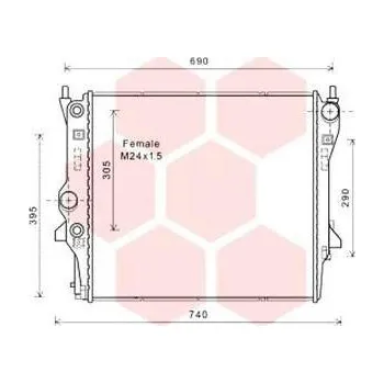 Motor automobilu Chladič, chlazení motoru VAN WEZEL 77002053