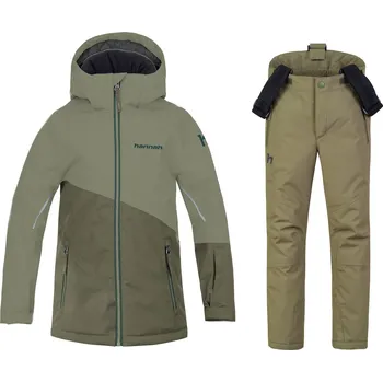 Dětská móda Dětský lyžařský komplet Kigali Tea/burnt olive 122-128 + Akita Burnt olive 110-116