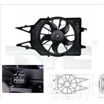 Výparník klimatizace Větrák, kondenzátor klimatizace TYC 810-0015