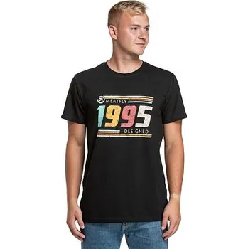 Pánské tričko Meatfly pánské tričko 1995 Black | Černá | Velikost XXXL | 100% bavlna