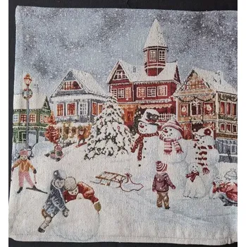 Povlak na dekorativní polštářek GOBELÍNOVÝ POVLAK - VÁNOČNÍ 02