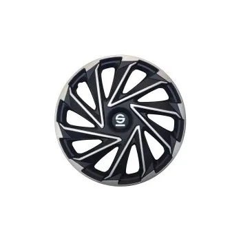 Poklice na kolo Poklice na kola Sparco 14" model Varese (barva stříbrná/černá) - 4 kusy SLEVA 13%
