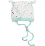 kojenecká bavlněná čepička s puntíky