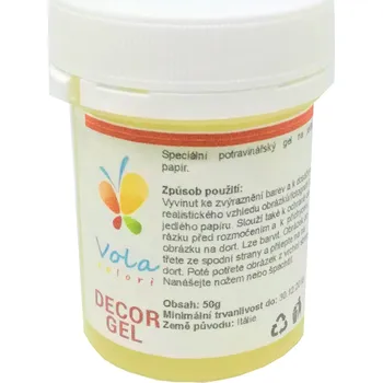 Přisada na vaření a pečení Vola Colori Decor gel na jedlý papír 50 g