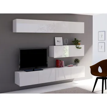 Obývací stěna GAB Obývací stěna LORONA 8, Bílá 210 cm