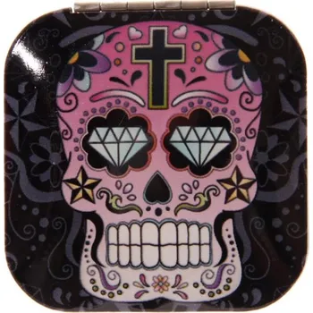 Kosmetické zrcátko Kapesní Zrcátko do kabelky Diamantová lebka