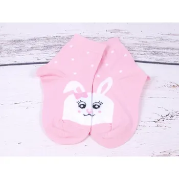 Dětské ponožky TREPON KRÁLÍK růžové s králíčkem velikosti ponožek: 22-23 ( EUR vel. 33-35)