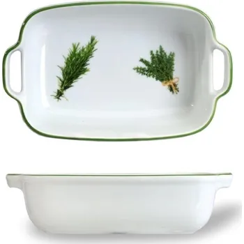 Thun 1794 Mísa zapékací s uchy, český porcelán, bylinky, 21,8 cm, Thun