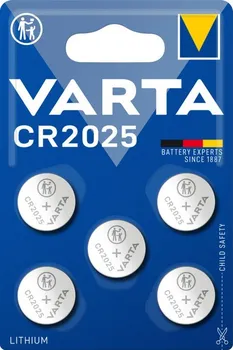 Článková baterie Varta CR 2025 5 ks