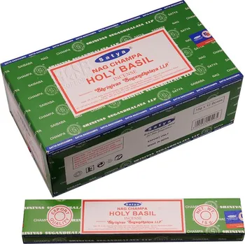 Čajovna Karton Satya Holy Basil indické vonné tyčinky 12 krabiček. Množstevní sleva.