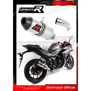 Výfuk pro motocykl Laděný výfuk DOMINATOR YAMAHA YZF300R YZF-R3 300 KULATÁ KONCOVKA KRÁTKÁ HP3