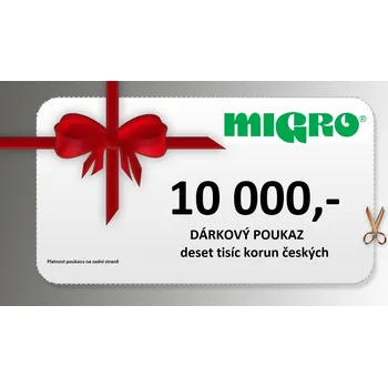 Obývací stěna Dárkový poukaz 10 000 Kč na nákup nábytku v e-shopu NABYTEK MIGRO