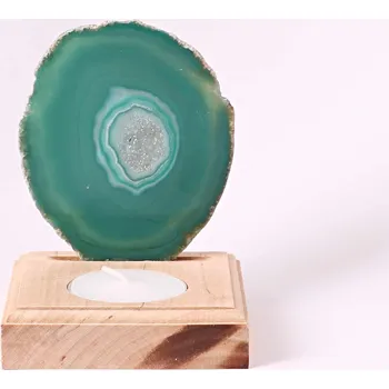 Svícen Magieprirody.cz Achátový svícen plát 9 cm - Top kvalita #173