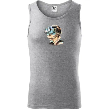 Retro virtuální realita - Tílko pánské Core - S ( Tmavě šedý melír )